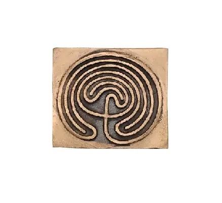 Labyrinth Plate (Brass Copper Lead Zinc Aluminium) 4" x 4"