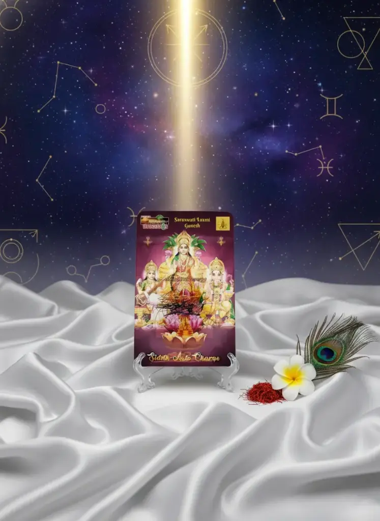 Energised Cosmic Saraswati, Laxmi And Ganesh Plate