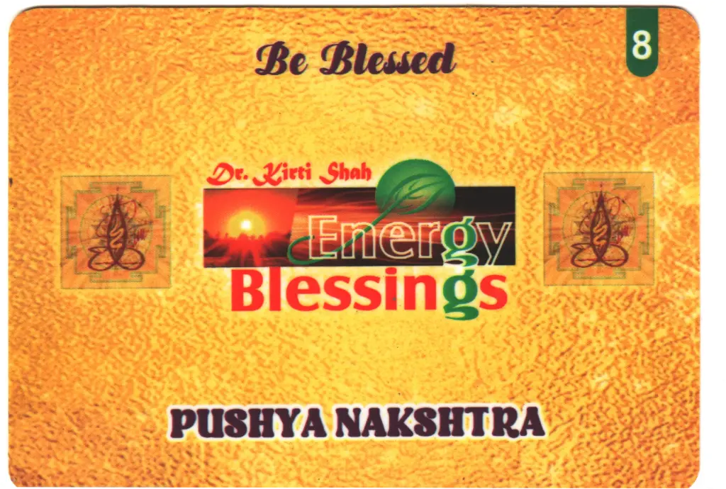  Pushya Birth Star Card (Moon Sign Based)