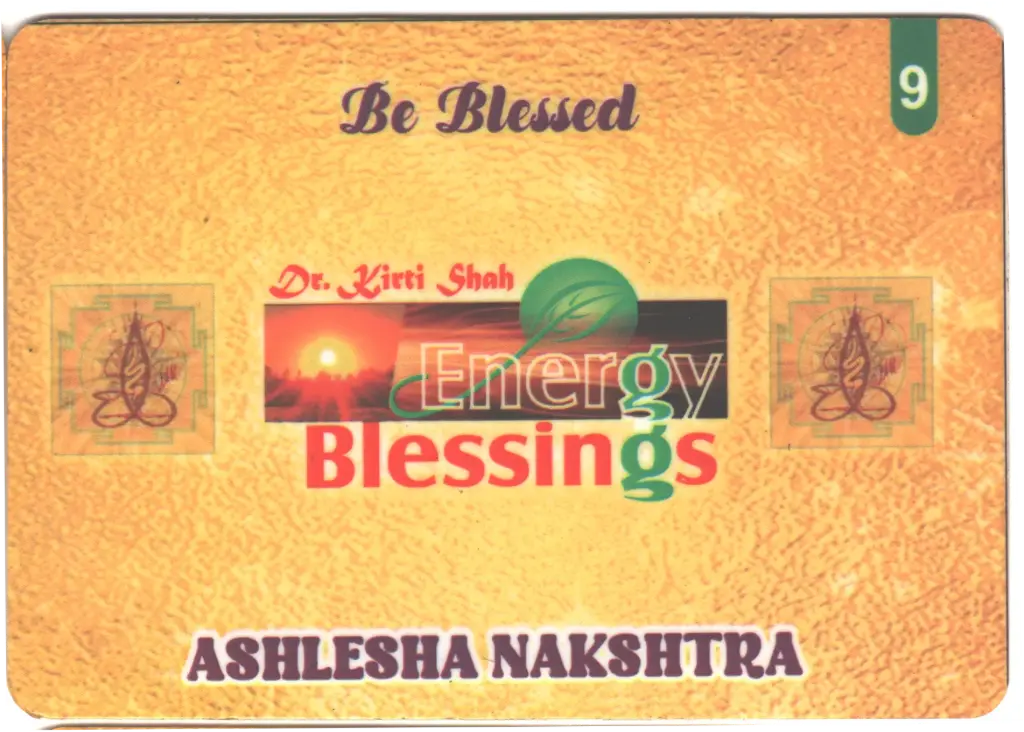  Ashlesha Birth Star Card (Moon Sign Based)