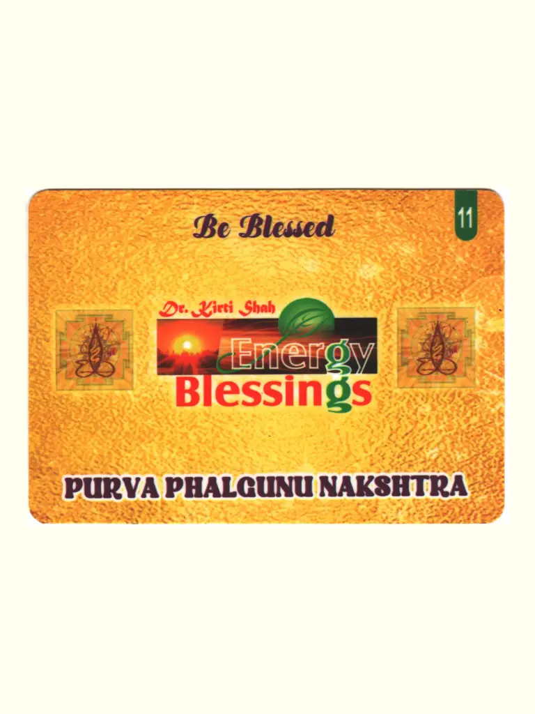 Energised  Uttara Phalguni Birth Star Card (Moon Sign Based)