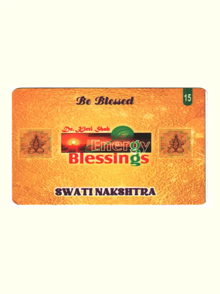 Energised  Swati Birth Star Card (Moon Sign Based)