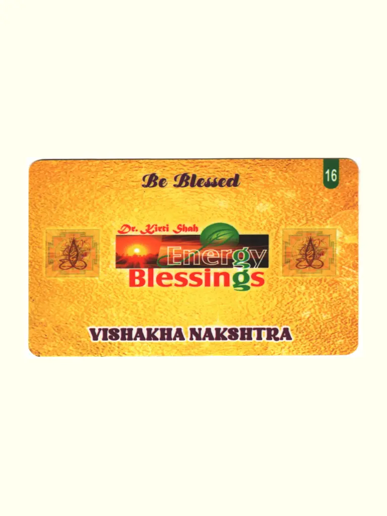 Energised Vishakha Birth Star Card (Moon Sign Based)