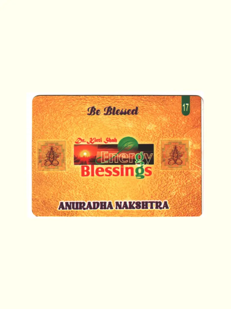 Energised Anuradha Birth Star Card (Moon Sign Based)