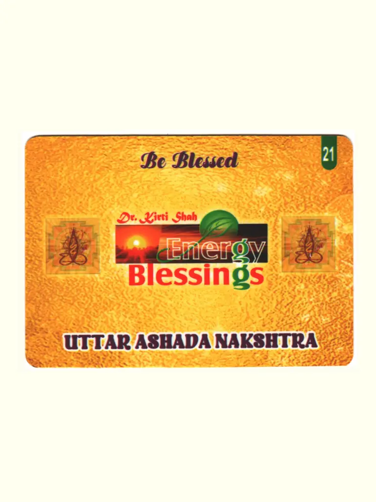 Energised Uttarashadha Birth Star Card (Moon Sign Based)