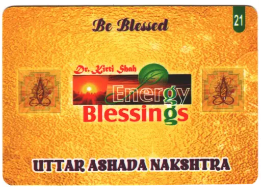 Uttarashadha Birth Star Card (Moon Sign Based)