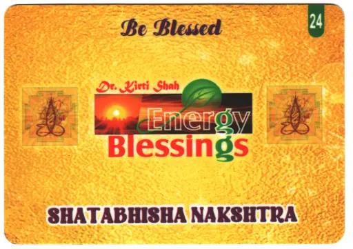 Shatabhisha Birth Star Card (Moon Sign Based)