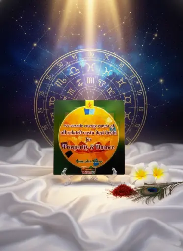 [CD-AVW-EEYFP&F66-1674] Energised Energy Yantra for Prosperity & Finance 6"x 6"
